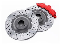 Disco de Frenos ventilados + caliper rojo